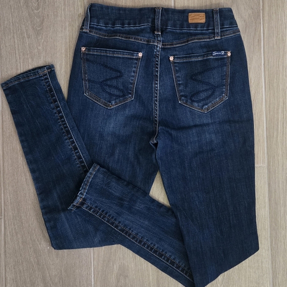 Signature Denim - Seven7 Tummiless Skinny Jeans with Tapered Legs